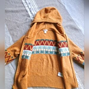 Kids Mustard Hooded Cardigan Xs 4/5